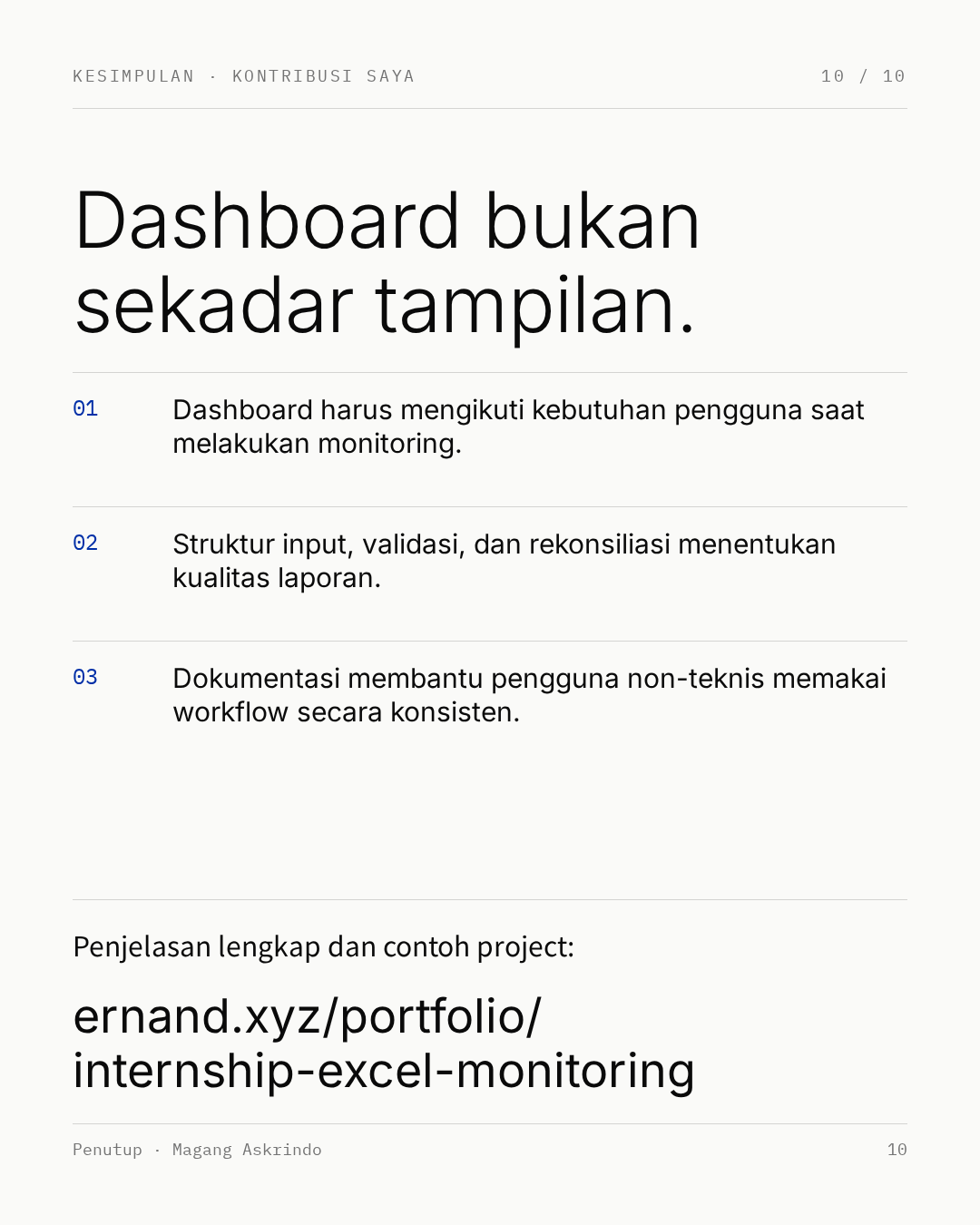 Infografik 10: kontribusi magang